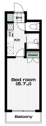 新百合ヶ丘駅の賃貸 65,000円 間取り図