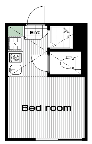 桜上水駅の賃貸 62,000円 間取り図
