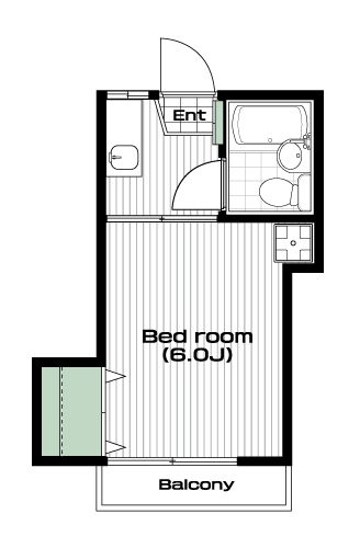 小竹向原駅の賃貸 52,000円 間取り図