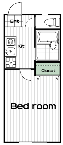 白楽駅の賃貸 58,000円 間取り図