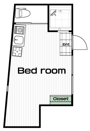 原宿駅の賃貸 76,000円 間取り図