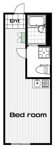 和田町駅の賃貸 49,000円 間取り図