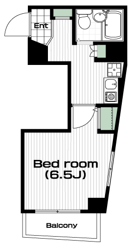 中野駅の賃貸 78,000円 間取り図