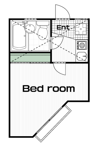 つつじヶ丘駅の賃貸 41,000円 間取り図
