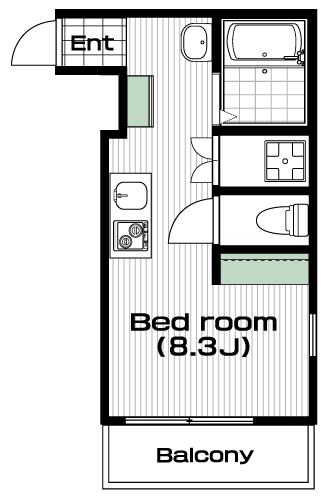 八王子駅の賃貸 54,000円 間取り図