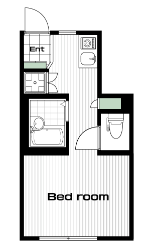 本蓮沼駅の賃貸 62,000円 間取り図