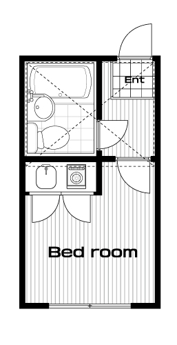 本蓮沼駅の賃貸 48,000円 間取り図