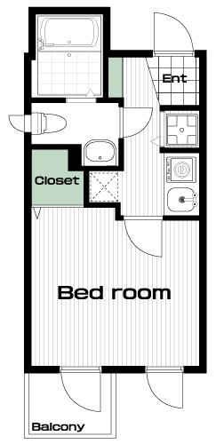 高田馬場駅の賃貸 83,000円 間取り図