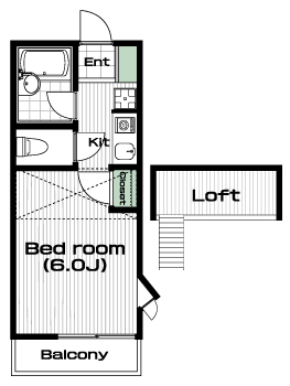 読売ランド前駅の賃貸 39,000円 間取り図