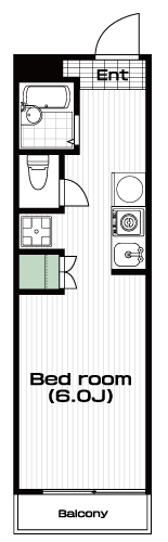 八王子駅の賃貸 54,000円 間取り図