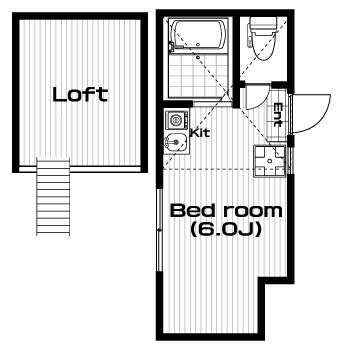 白楽駅の賃貸 53,000円 間取り図