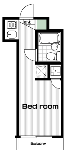中野坂上駅の賃貸 82,000円 間取り図