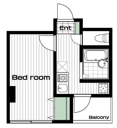 高田馬場駅の賃貸 80,000円 間取り図