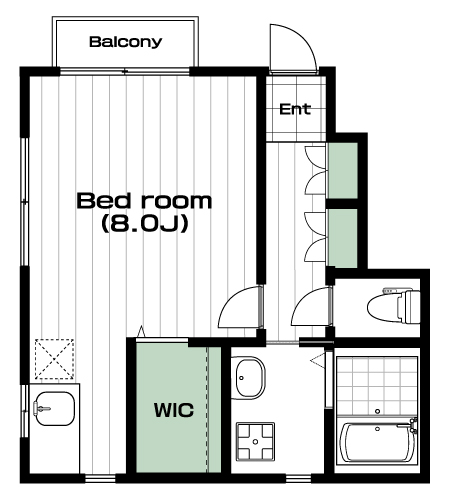 玉川学園前駅の賃貸 64,000円 間取り図
