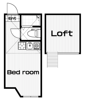 和田町駅の賃貸 50,000円 間取り図