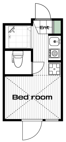 明大前駅の賃貸 57,000円 間取り図