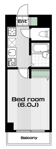 日野駅の賃貸 45,000円 間取り図