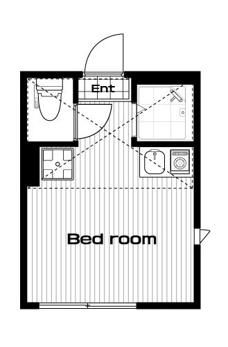 氷川台駅の賃貸 52,000円 間取り図
