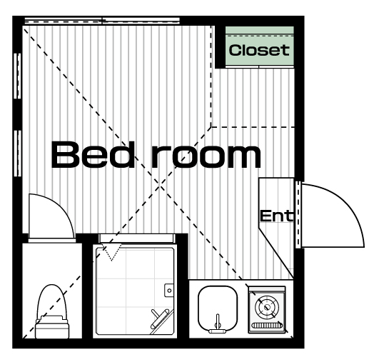 新宿駅の賃貸 74,000円 間取り図