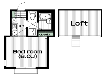 妙蓮寺駅の賃貸 69,000円 間取り図