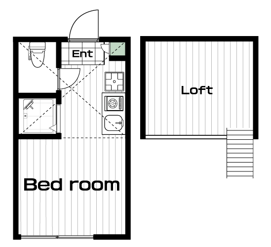 武蔵小杉駅の賃貸 72,000円 間取り図
