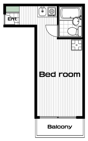 梅ヶ丘駅の賃貸 56,000円 間取り図