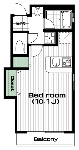 読売ランド前駅の賃貸 65,000円 間取り図