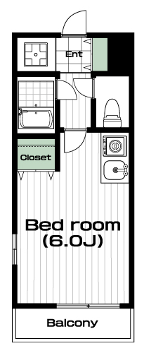 たまプラーザ駅の賃貸 54,000円 間取り図