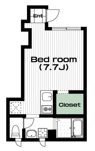 鷹の台駅の賃貸 54,500円 間取り図
