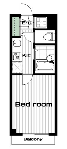 恵比寿駅の賃貸 92,000円 間取り図