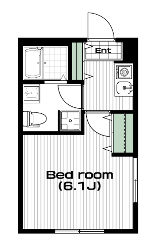 鶴瀬駅の賃貸 52,000円 間取り図