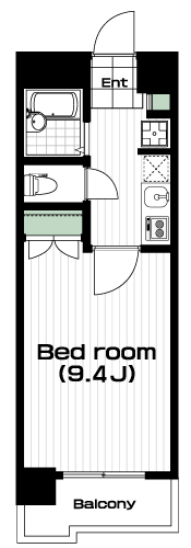 千歳烏山駅の賃貸 71,000円 間取り図