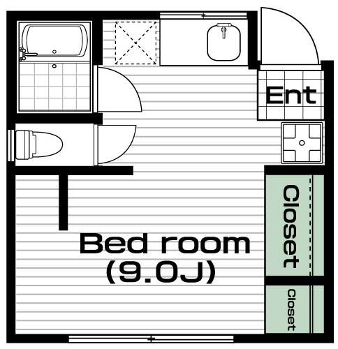 中野駅の賃貸 59,000円 間取り図