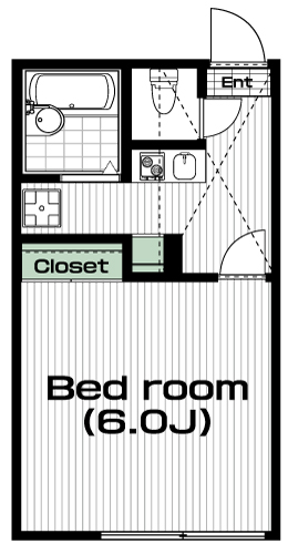 西武柳沢駅の賃貸 57,000円 間取り図