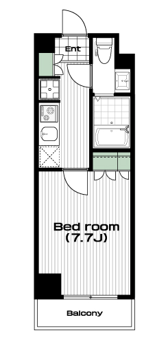 江古田駅の賃貸 79,500円 間取り図