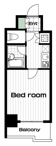 五反田駅の賃貸 89,000円 間取り図