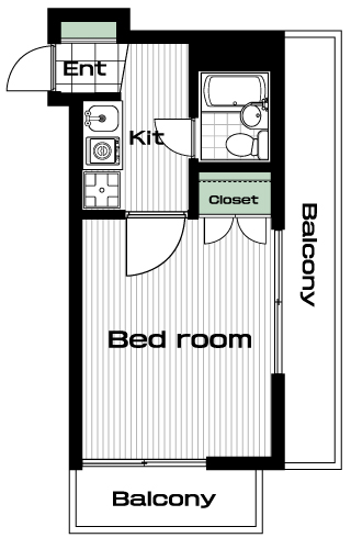 白楽駅の賃貸 41,000円 間取り図