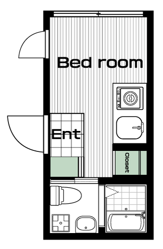 早稲田駅の賃貸 85,000円 間取り図