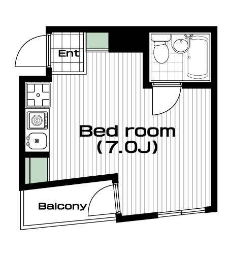 王子神谷駅の賃貸 72,000円 間取り図