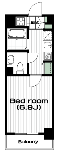 市ケ谷駅の賃貸 90,000円 間取り図