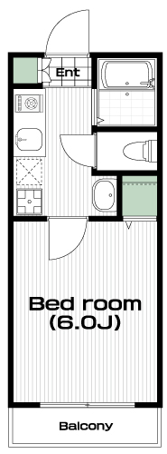 大塚・帝京大学駅の賃貸 51,000円 間取り図