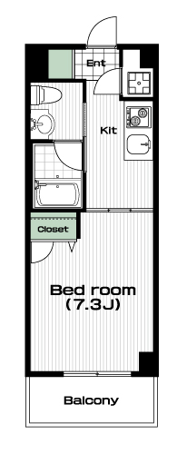 日吉駅の賃貸 89,000円 間取り図