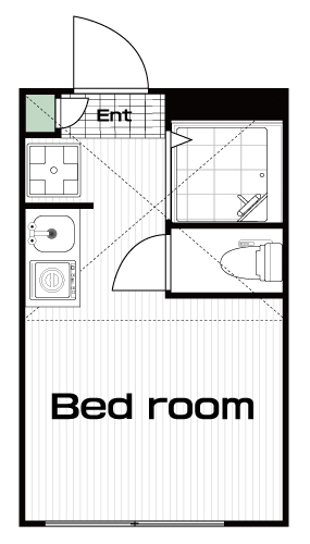 東中野駅の賃貸 66,500円 間取り図