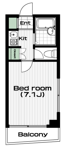 駒沢大学駅の賃貸 82,000円 間取り図