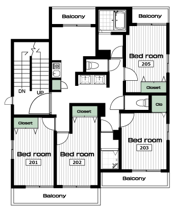 駒場東大前駅の賃貸 58,000円 間取り図