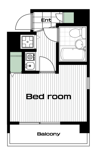 北赤羽駅の賃貸 60,000円 間取り図