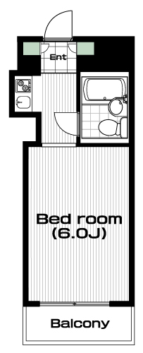経堂駅の賃貸 55,000円 間取り図