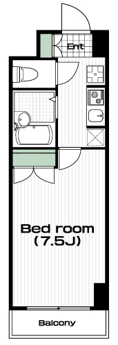 四ツ谷駅の賃貸 88,000円 間取り図