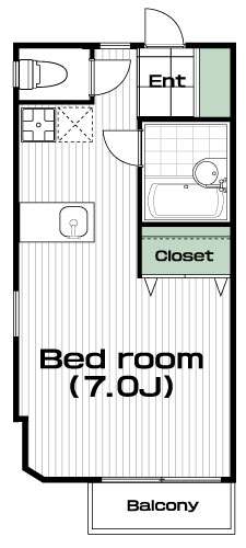 大塚・帝京大学駅の賃貸 56,000円 間取り図