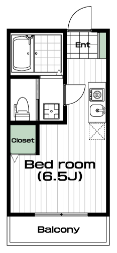 上星川駅の賃貸 55,000円 間取り図